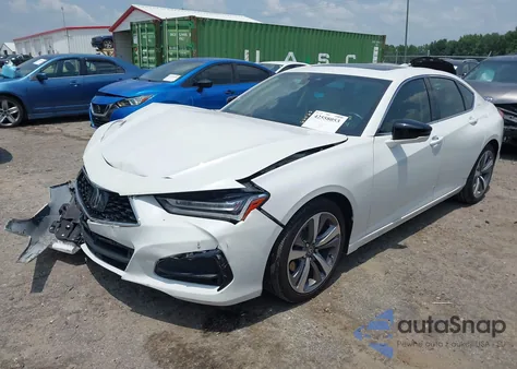 2021 Acura Tlx Advance Package из США, поврежденный, VIN 19UUB6F6XMA003533